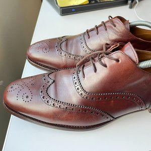 Jack Erwin Adam Wingtip Oxfords Chestnut Brown Mens US Size 10.5